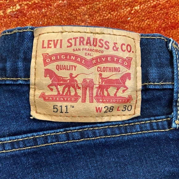 Dark Levi 511 Jeans Waist 28 Length 32 Great Condition - Picture 3 of 7